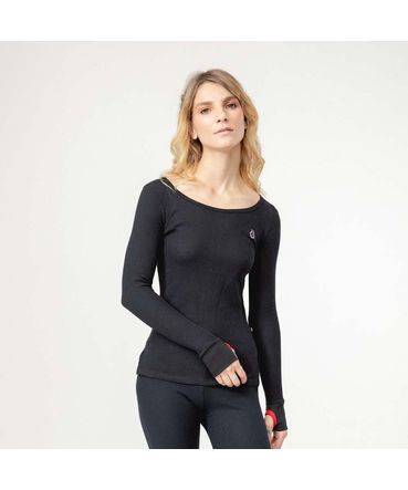 Mujer - Primera Capa - Camisetas Térmicas 12 Negro – thermos