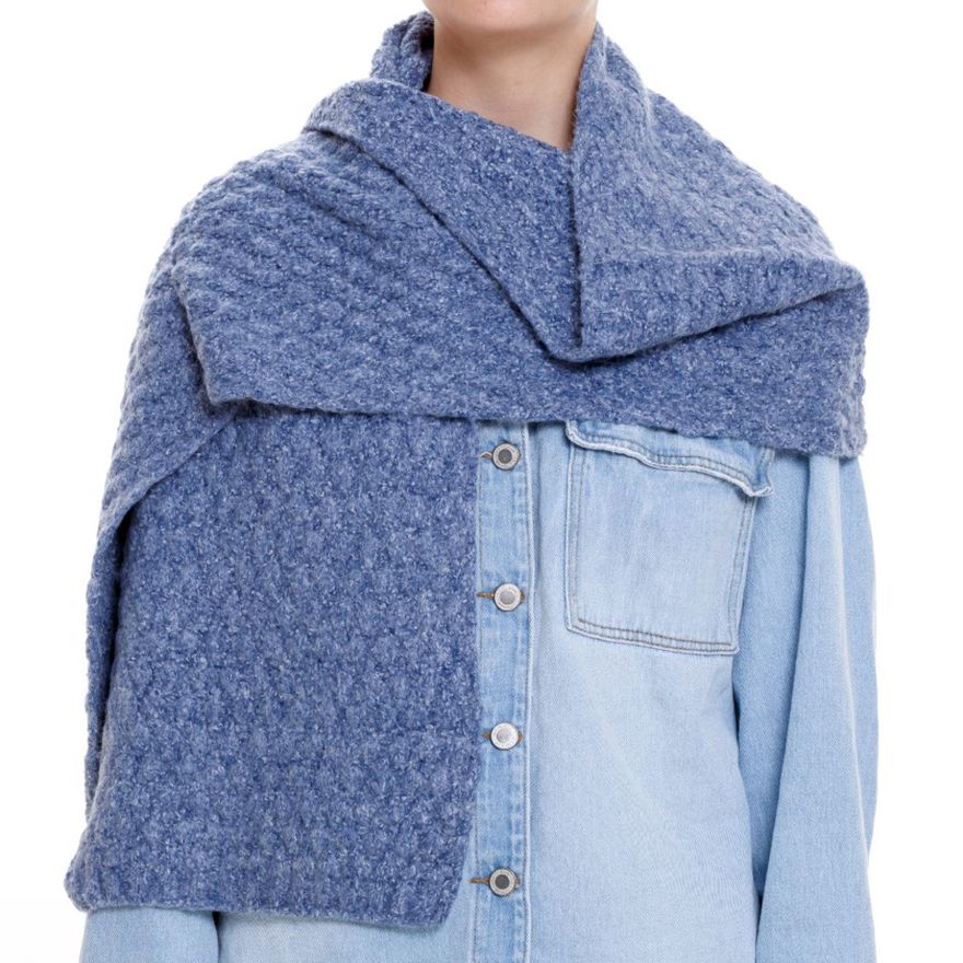 Shawl-Long-Heat-Knitted-THM-Azul