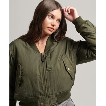 Cazadora Bomber Ma1 Verde Mujer