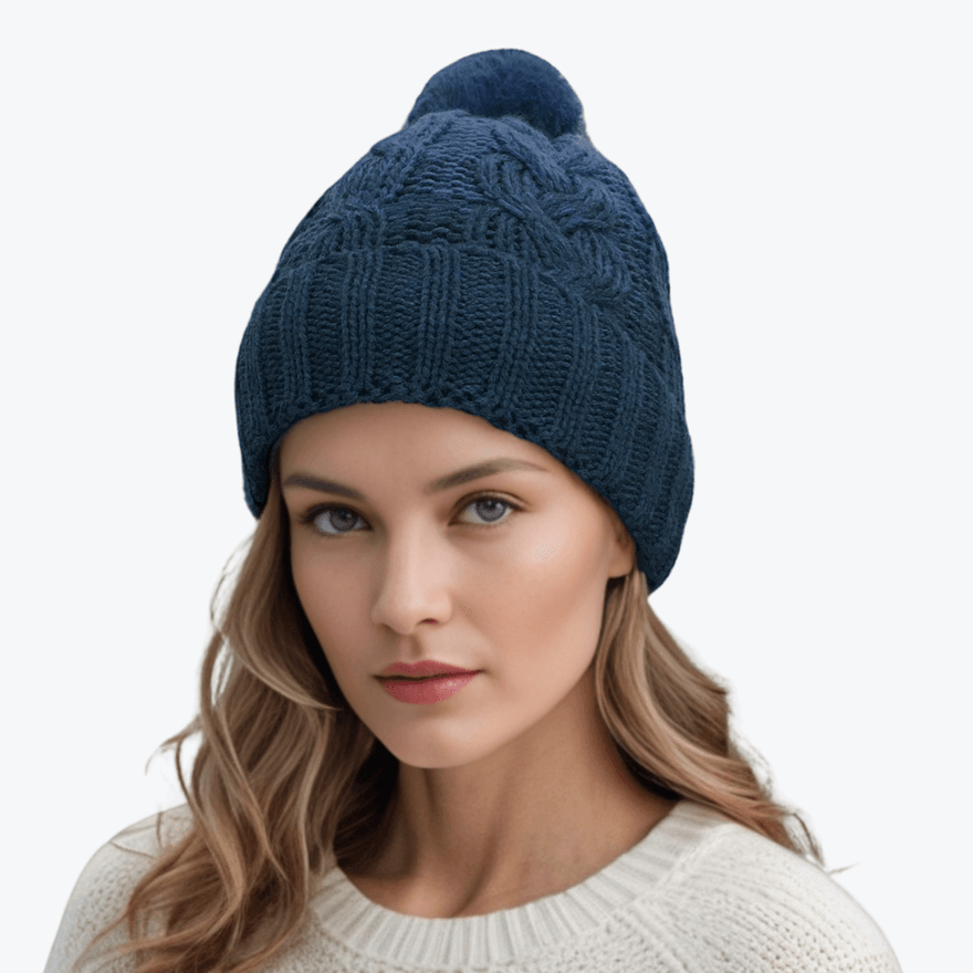 GORRO POMPON SHERPA BLUR THM Talla UNICA - Color Azul oscuro